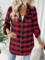 Акція на Куртка демісезонна жіноча SHEIN GD-00159584 S Червона від Rozetka