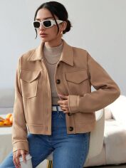 Акція на Пальто жіноче SHEIN GD-00159737 S Хакі від Rozetka