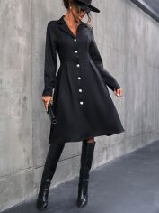 Акція на Пальто жіноче SHEIN GD-00159738 S Чорне від Rozetka