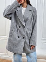 Акція на Пальто жіноче SHEIN GD-00161818 S Світло-сіре від Rozetka