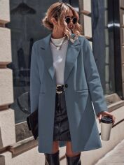 Акція на Пальто жіноче SHEIN GD-00168252 S Сине від Rozetka