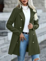 Акція на Пальто жіноче SHEIN GD-00168216 S Хакі від Rozetka
