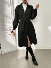 Акція на Пальто жіноче SHEIN GD-00159732 S Чорне від Rozetka