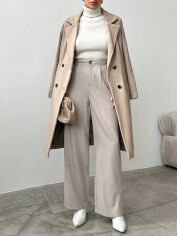 Акція на Пальто жіноче SHEIN GD-00159763 XL Кремове від Rozetka