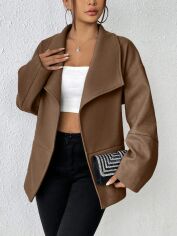 Акція на Пальто жіноче SHEIN GD-00159772 XS Коричневе від Rozetka
