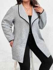 Акція на Пальто жіноче SHEIN GD-00160892 3XL Сіре від Rozetka