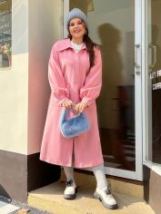 Акція на Пальто жіноче SHEIN GD-00160923 XL Світло-рожеве від Rozetka