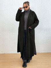 Акція на Пальто жіноче SHEIN GD-00160942 2XL Чорне від Rozetka