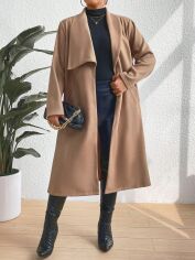 Акція на Пальто жіноче SHEIN GD-00160948 3XL Хакі від Rozetka