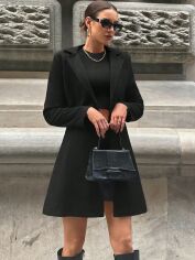 Акція на Пальто жіноче SHEIN GD-00163780 S Чорне від Rozetka