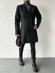 Акція на Пальто жіноче SHEIN GD-00164661 S Чорне від Rozetka