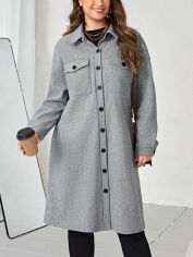 Акція на Пальто жіноче SHEIN GD-00165971 XL Сіре від Rozetka