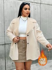 Акція на Пальто жіноче SHEIN GD-00163720 XL Кремове від Rozetka
