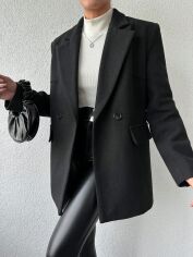 Акція на Пальто жіноче SHEIN GD-00099852 XL Чорне від Rozetka