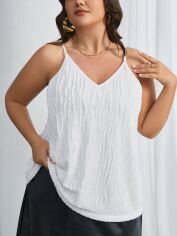 Акція на Топ жіночий SHEIN GD-00161154 4XL Білий від Rozetka