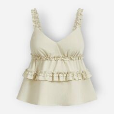 Акція на Топ жіночий SHEIN GD-00165071 L Кремовий від Rozetka