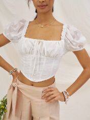 Акція на Топ жіночий SHEIN GD-00160089 L Білий від Rozetka