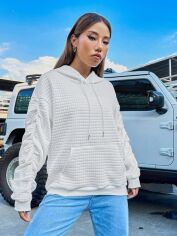 Акція на Худі жіноче SHEIN GD-00162178 L Біле від Rozetka