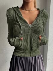 Акція на Худі жіноче SHEIN GD-00169634 M Зелене від Rozetka