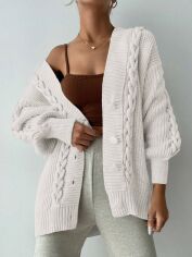 Акція на Кардиган жіночий SHEIN GD-00104278 One Size Білий від Rozetka