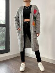 Акція на Кардиган жіночий SHEIN GD-00156504 One Size Сірий від Rozetka