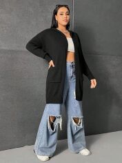 Акція на Кардиган жіночий SHEIN GD-00160817 2XL Чорний від Rozetka