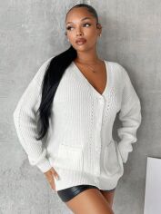 Акція на Кардиган жіночий SHEIN GD-00156497 M Білий від Rozetka