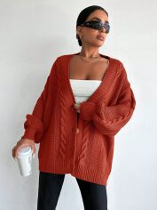 Акція на Кардиган жіночий SHEIN GD-00162319 One Size Рожевий з коричневим від Rozetka