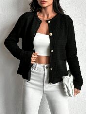 Акція на Кардиган жіночий SHEIN GD-00167133 One Size Чорний від Rozetka