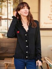 Акція на Кардиган жіночий SHEIN GD-00156516 XS Чорний від Rozetka