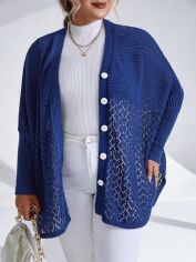 Акція на Кардиган жіночий SHEIN GD-00168620 2XL Синій від Rozetka