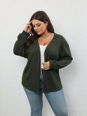 Акція на Кардиган жіночий SHEIN GD-00169787 XL Хакі від Rozetka