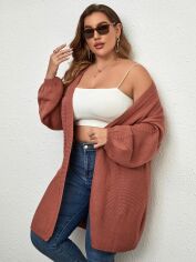 Акція на Кардиган жіночий SHEIN GD-00156809 3XL Теракотовий від Rozetka