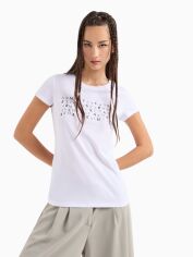 Акція на Футболка бавовняна жіноча Armani Exchange JG3Z1999 M Біла від Rozetka