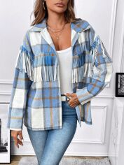 Акція на Сорочка жіноча SHEIN GD-00159617 XL Синя від Rozetka
