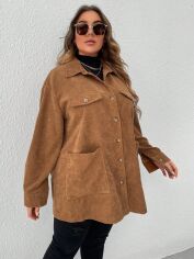Акція на Сорочка жіноча SHEIN GD-00160902 XL Коричнева від Rozetka