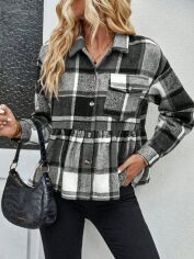 Акція на Сорочка жіноча SHEIN GD-00159595 M Сіра від Rozetka