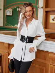 Акція на Сорочка жіноча SHEIN GD-00160039 L Біла від Rozetka