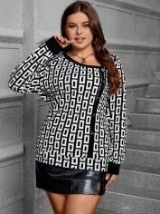 Акція на Блуза жіноча SHEIN GD-00163623 2XL Чорно-біла від Rozetka