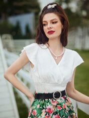 Акція на Блузка жіноча SHEIN GD-00160068 L Біла від Rozetka
