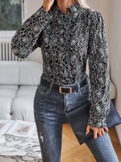 Акція на Блузка жіноча SHEIN GD-00160075 L Чорна від Rozetka