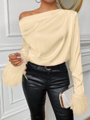 Акція на Блузка жіноча SHEIN GD-00160103 L Кремова від Rozetka