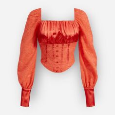 Акція на Блузка жіноча SHEIN GD-00160045 L Червона від Rozetka