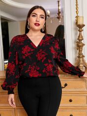 Акція на Блузка жіноча SHEIN GD-00111768 2XL Різнокольорова від Rozetka