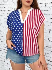 Акція на Блузка жіноча SHEIN GD-00138528 2XL Різнокольорова від Rozetka