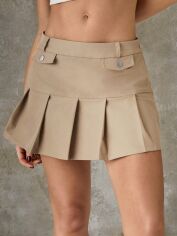 Акція на Спідниця міні літня жіноча SHEIN GD-00158492 XS Кремова від Rozetka