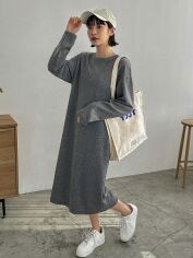 Акція на Плаття міді осіннє жіноче SHEIN GD-00170993 S Сіре від Rozetka