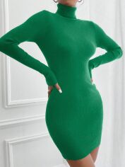 Акція на Плаття в'язане коротке зимове жіноче SHEIN GD-00156610 S Зелене від Rozetka