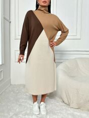Акція на Плаття в'язане міді зимове жіноче SHEIN GD-00156822 XL Різнокольорове від Rozetka