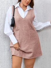 Акція на Сарафан жіночий SHEIN GD-00162026 4XL Світло-рожевий від Rozetka